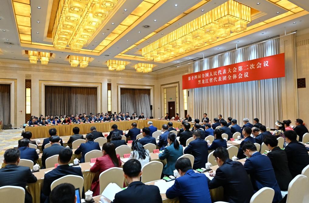 两会丨黑龙江代表团举行开放团组会议_2024全国两会大型融媒体专题_新华网