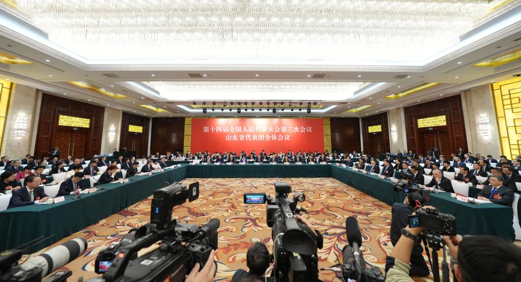 两会丨山东代表团举行开放团组会议_2025全国两会大型融媒体专题_新华网