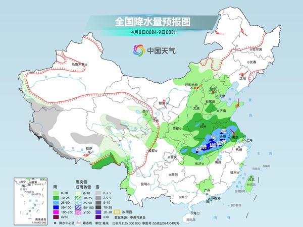 长江中下游多地有强降雨伴强对流