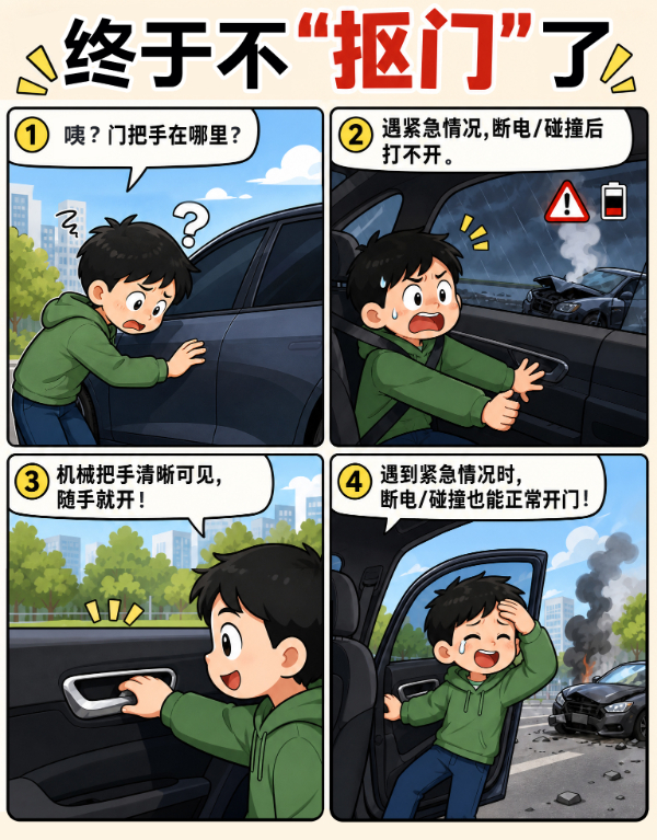 隐藏式车门把手即将成为历史