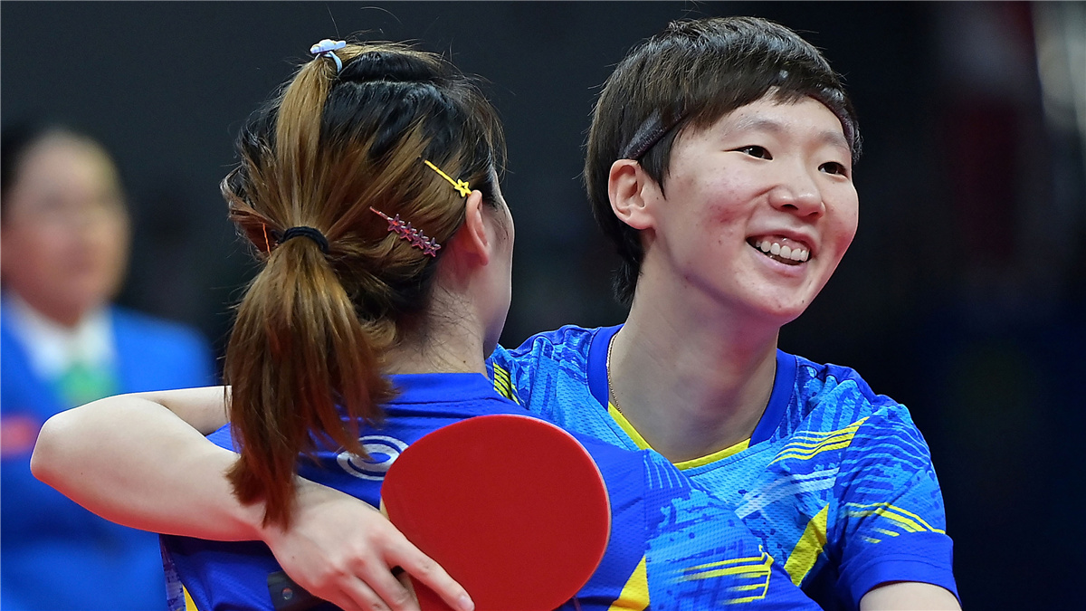 全运会-乒乓球女子双打：王曼昱/车晓曦夺冠